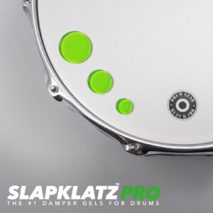 SlapKlatz Alien Green on drum head