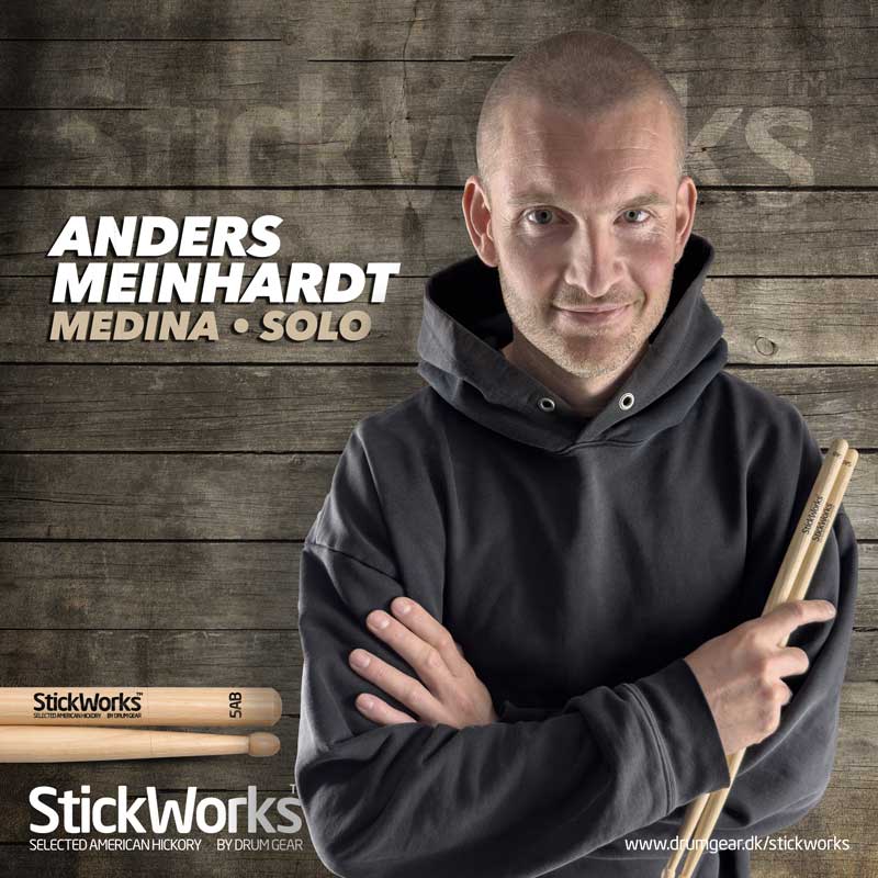 Anders Meinhardt with StickWorks drumsticks