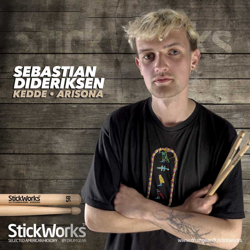 Sebastian Dideriksen with StickWorks drumsticks